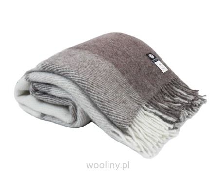 Wełniany pled narzuta koc z nowozelandzkiej wełny merino 170x210cm