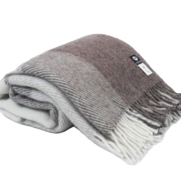 Wełniany pled narzuta koc z nowozelandzkiej wełny merino 170x210cm