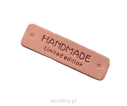 Etykietka metka naszywka Handmade CIELISTY RÓŻ