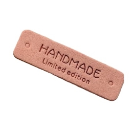 Etykietka metka naszywka Handmade CIELISTY RÓŻ