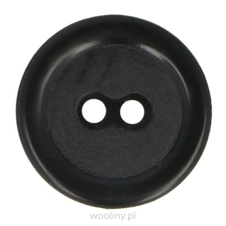 Guziki dwudziurkowe plastykowe 20 mm CZARNY