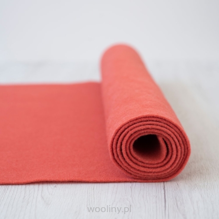 Filc wełniany 2mm KORALOWY 30x30cm dekoracyjny