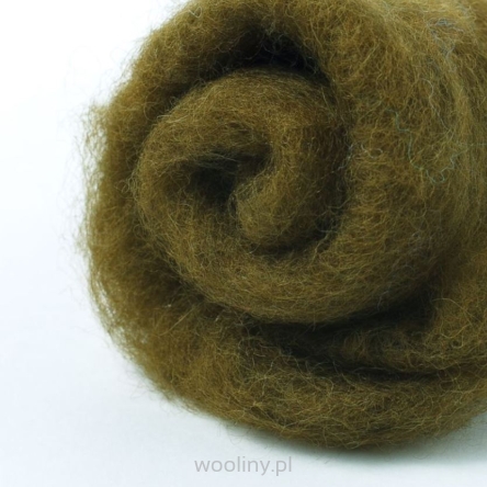 Wełna w błamie do filcowania ZGNIŁA ZIELEŃ