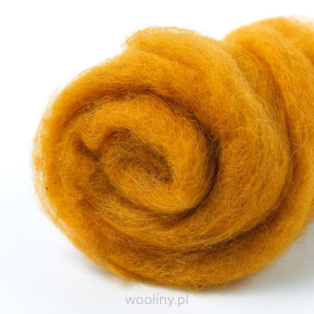 wełna w błamie zgrzebna do filcowania kolor ugier