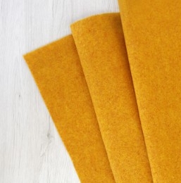 Filc wełniany 70% dekoracyjny 2mm MELANŻ ŻÓŁTY