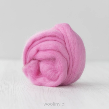Wełna czesankowa 19mic CYKLAMEN merynos australijski 