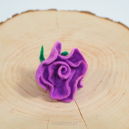 Damska broszka filcowa kwiat