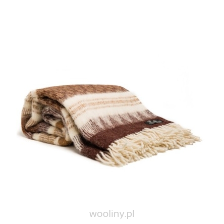 Wełniany pled narzuta koc z alpaki i merino 170x210cm