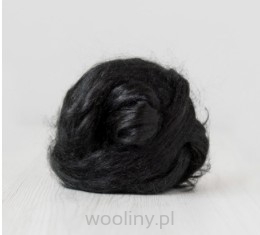 Ramia czesanka Pokrzywy CZARNA do filcowania