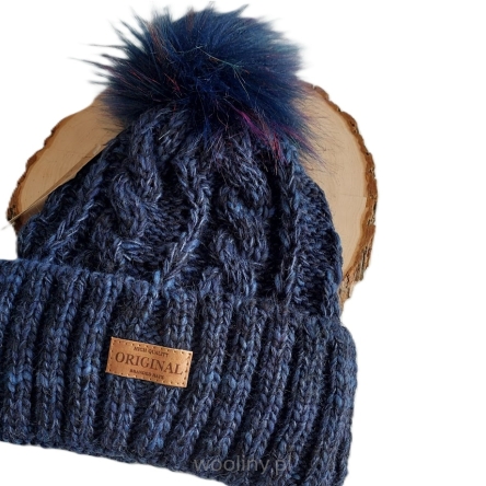 Ciepła czapka zimowa ALPAKA NAVY