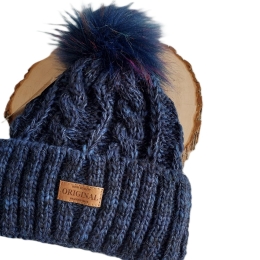 Ciepła czapka zimowa ALPAKA NAVY