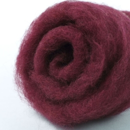 Wełna merynos w błamie do filcowania BURGUND