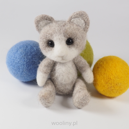 Kotek filcowy do fotografii noworodkowej Melanż