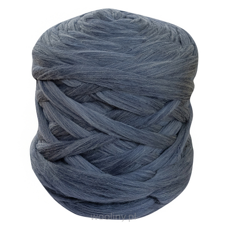 Wełna czesankowa do wyplatania koców 4,5kg MELANŻ NIEBIESKI #44