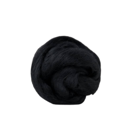 Wełna czesankowa merynos australijski 19mic CZARNY