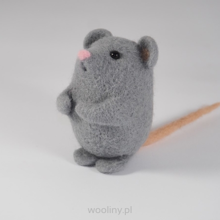 Filcowana mysz Myszka z wełny merynosów