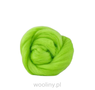 Wełna czesankowa 19mic ULTRA ZIELONY merynos australijski 