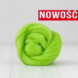 Wełna czesankowa 19mic ULTRA ZIELONY merynos australijski 