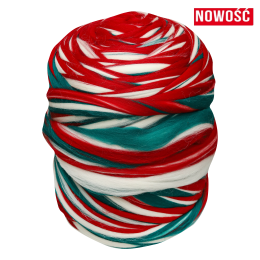 Wełna czesankowa polska Magia Świąt #119 wałek 4,5kg