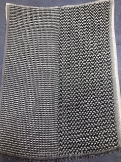 Damski etno szal z wełny merynosów dwustronny