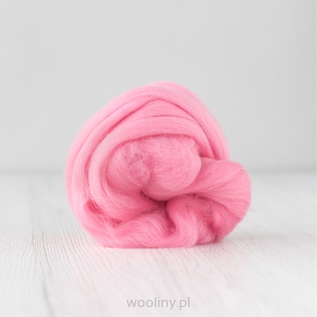 Wełna czesankowa merynos australijski 19mic RÓŻ PUDROWY