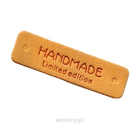 Etykietka metka naszywka Handmade ŻÓŁTA