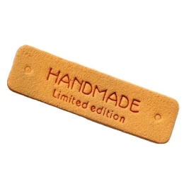 Etykietka metka naszywka Handmade ŻÓŁTA