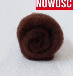 Wełna nowozelandzka merynos w błamie do filcowania KAKAO