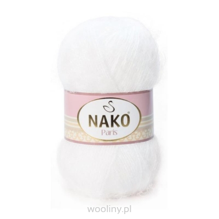 Włóczka NAKO PARIS 100g BIAŁY 208