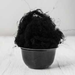 Czesanka jedwabna Sari do filcowania CZARNA