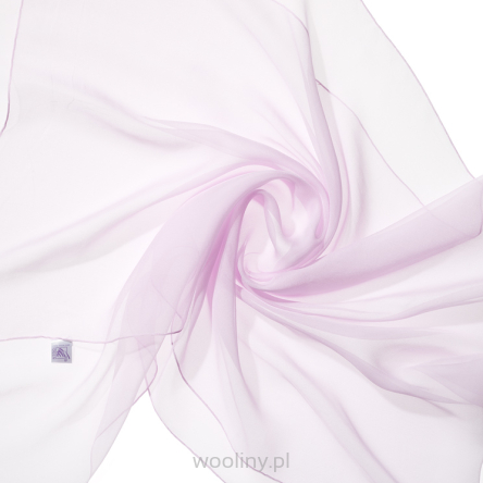 Szal jedwabny szyfon Róż 180x55cm do nuno filcowania 