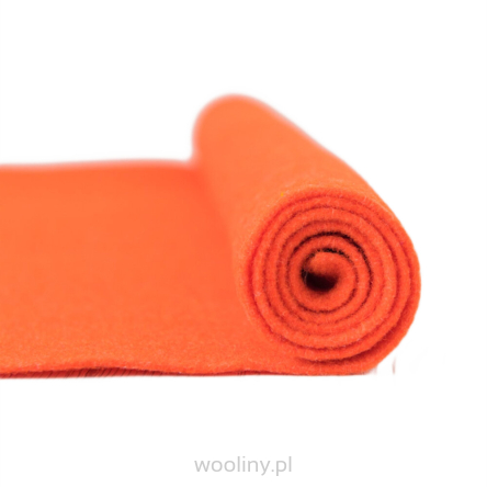 Filc wełniany 2mm POMARAŃCZOWY 30x30cm dekoracyjny