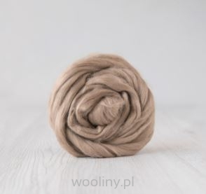 Czesanka bawełniana do filcowania BEŻ CIEMNY