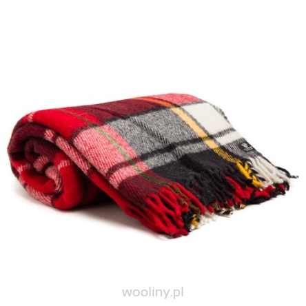 Wełniany pled narzuta koc z wełny merynosów 170x210cm