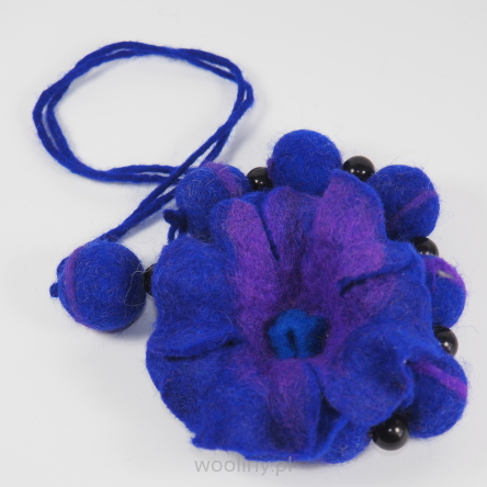 Żółto-pomarańczowy koral naszyjnik z kwiatem