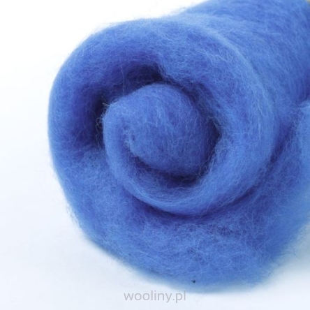 Wełna merynos w błamie do filcowania NIEBIESKI