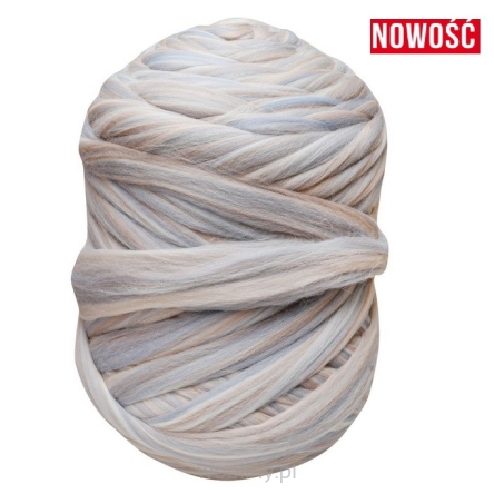 Wełna czesankowa MELANŻ PASTELOWY #136 do wyplatania koców 4,5kg
