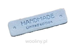 Etykietka metka naszywka Handmade BŁĘKITNY