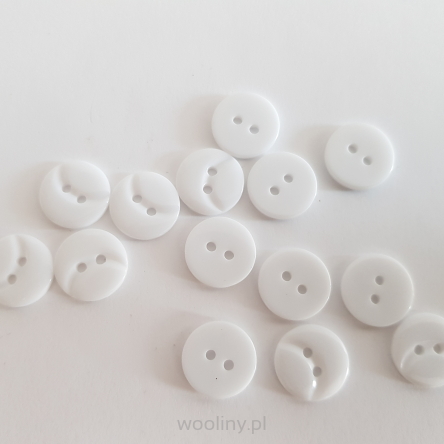Guzik biały plastykowy 15 mm