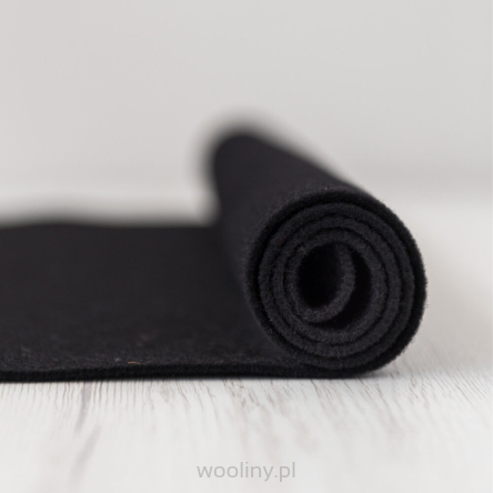 Filc wełniany 3mm dekoracyjny CZARNY