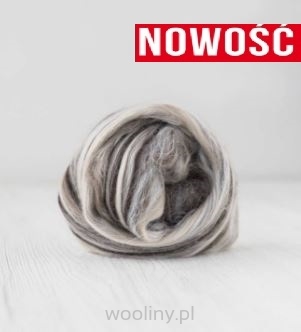 Wełna czesankowa 19mic Melanż CAPPUCCINO merynos australijski