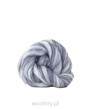Wełna czesankowa 19mic MELANŻ SZARY merynos australijski