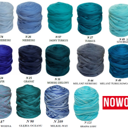 Wełna czesankowa polska ZESTAW BLUE 15 kolorów do filcowania