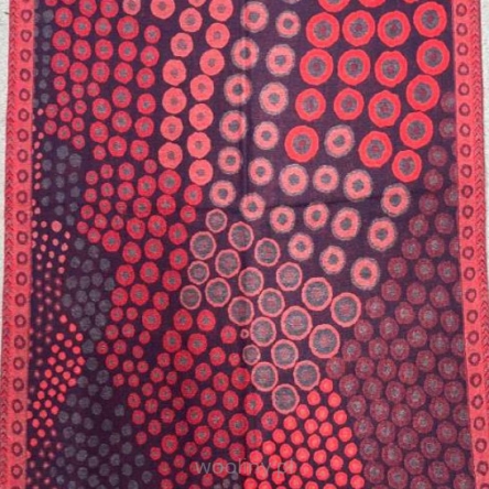 Damski szal z wełny merynosów Burgund wełniany