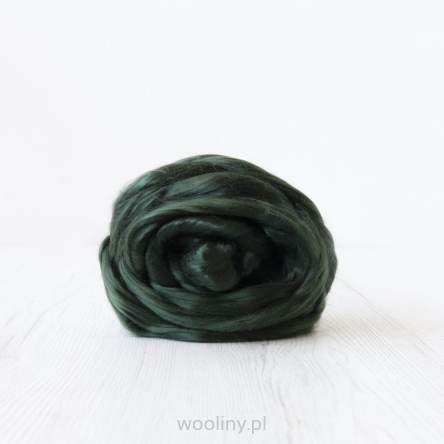 Czesanka Tencel Lyocell Ciemnozielona z włókien roślinnych