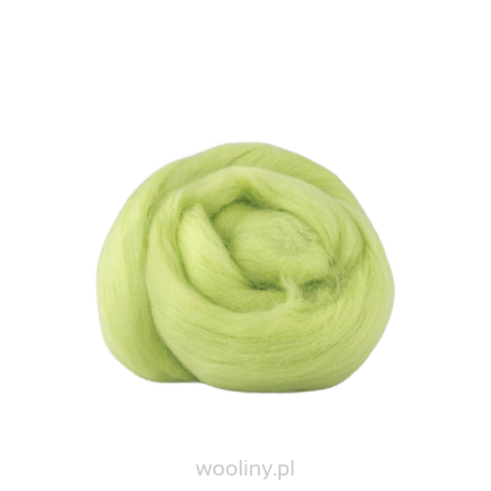 Wełna czesankowa 19mic JASNY ZIELONY merynos australijski 