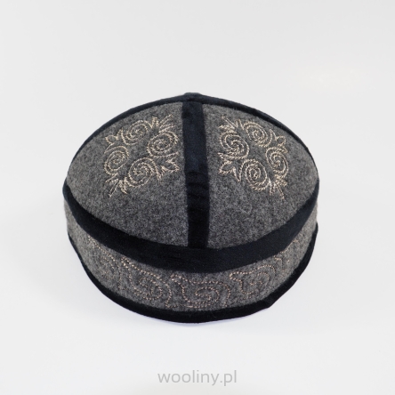 Męska czapka haftowana Melanż Beżowy (56,57cm)