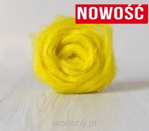 Czesanka lniana len barwiony ŻÓŁTY