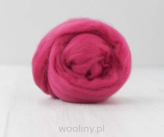 Wełna czesankowa merynos australijski MALINOWY