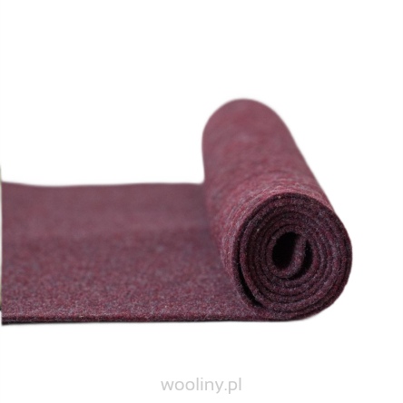 Filc wełniany 2mm Melanż Bordowy 30x30cm dekoracyjny
